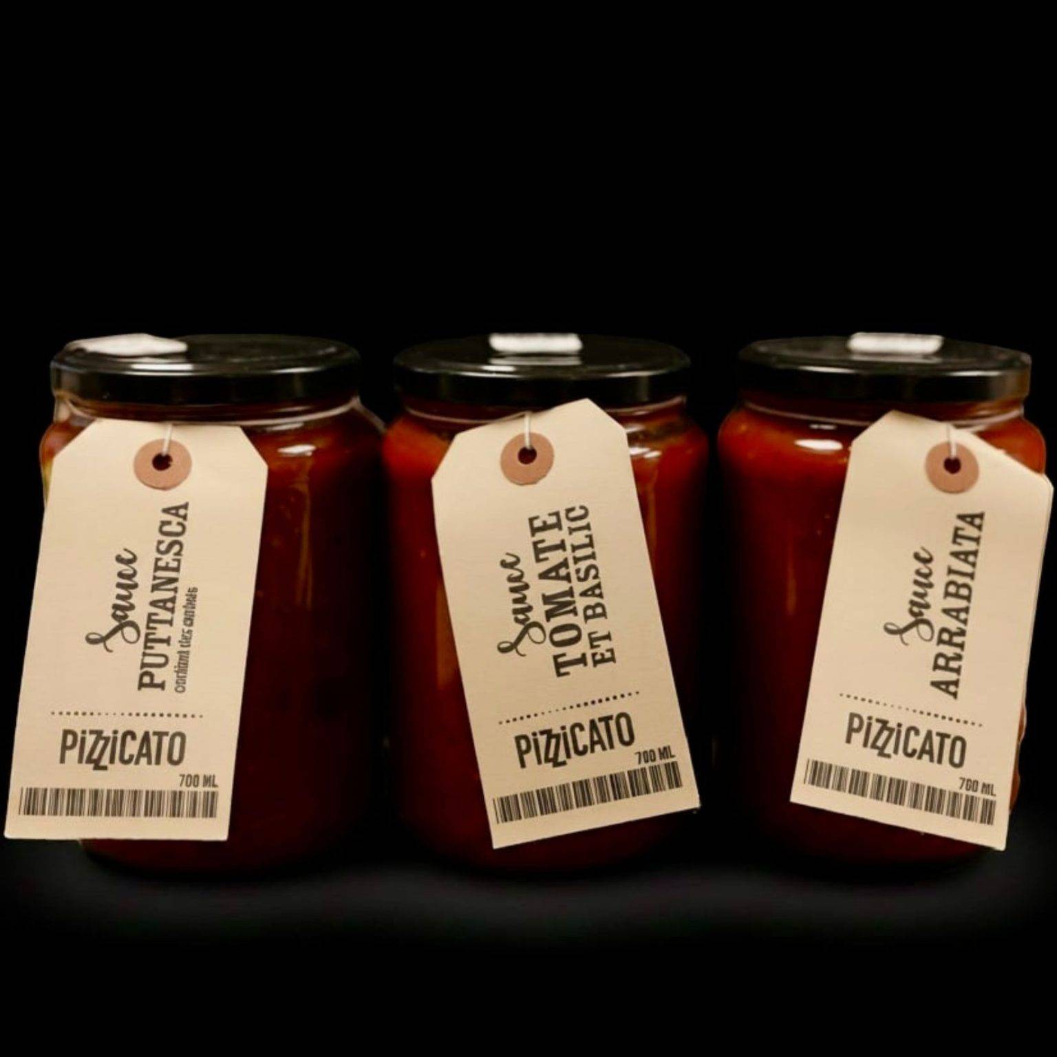 trio de sauce rouge en pot